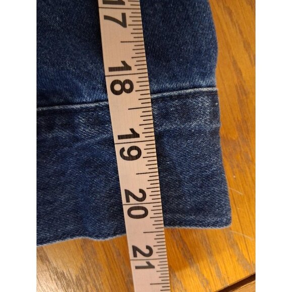 Womens Divided Button-Down Denim Shirt Dress/Jacket 3XL Light & Dark Wash Casual - Picture 5 of 6